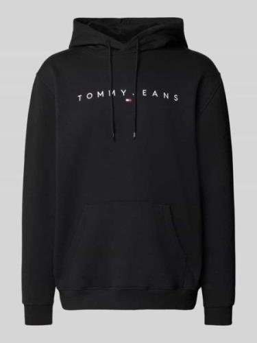 Tommy Jeans Hoodie mit Label-Stitching in Black, Größe L