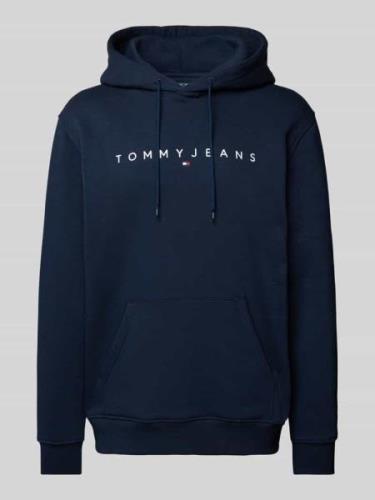 Tommy Jeans Hoodie mit Label-Stitching in Marine, Größe L