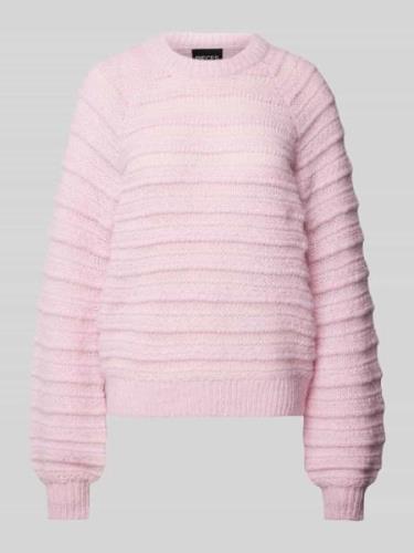 Pieces Regular Fit Strickpullover mit Strukturmuster Modell 'JAYDA' in...