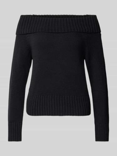 Noisy May Strickpullover mit Carmen-Ausschnitt Modell 'LIMA' in Black,...