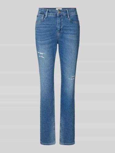 MAC Slim Fit Used-Look-Jeans Modell 'California' in Blau, Größe 32