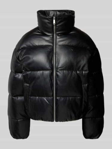 Calvin Klein Jeans Steppjacke in Leder-Optik in Black, Größe L