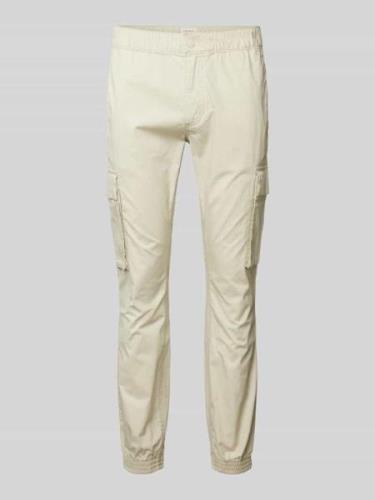 Calvin Klein Jeans Skinny Fit Cargohose mit Label-Patch in Offwhite, G...