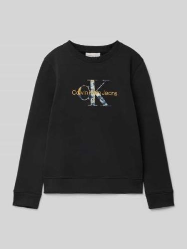 Calvin Klein Jeans Sweatshirt mit Label-Stitching und Rundhalsausschni...