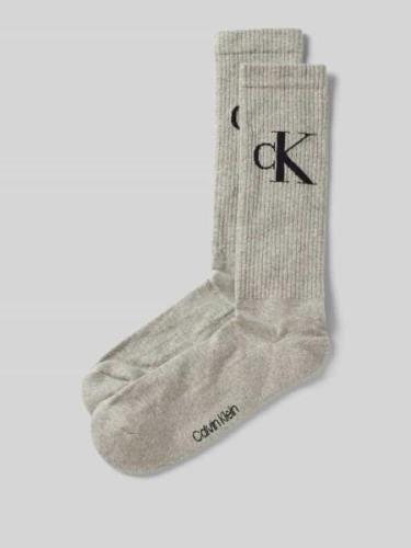 Calvin Klein Jeans Socken mit Logo-Stitching im 2er-Pack in Hellgrau, ...