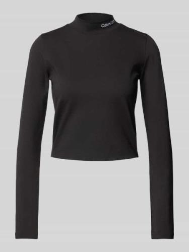 Calvin Klein Jeans Longsleeve mit Stehkragen Modell 'MILANO' in Black,...