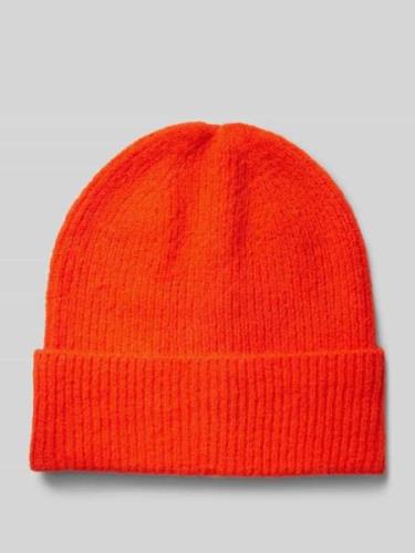 ICHI Beanie mit Strukturmuster Modell 'IAIVO' in Orange, Größe 1