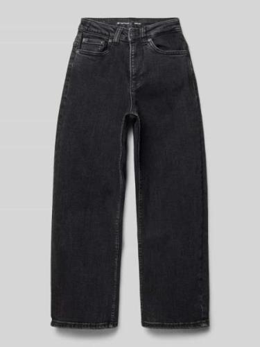 Tom Tailor Wide Leg Jeans mit 5-Pocket-Design in Black, Größe 140