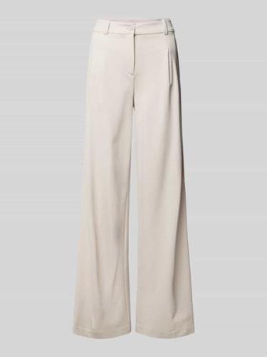 Tom Tailor Stoffhose mit weitem Bein in Beige, Größe 34/32