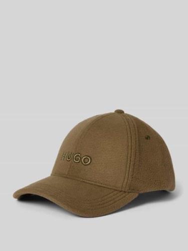 HUGO Basecap mit Label-Stitching Modell 'Jake' in Oliv, Größe 1