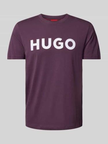 HUGO Oversized T-Shirt mit Rundhalsausschnitt Modell 'DULIVIO' in Pfla...