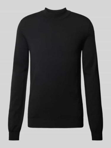 HUGO Strickpullover mit Turtleneck Modell 'San Matteo' in Black, Größe...