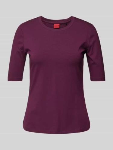 HUGO T-Shirt mit Rundhalsausschnitt Modell 'Darnelia' in Aubergine, Gr...