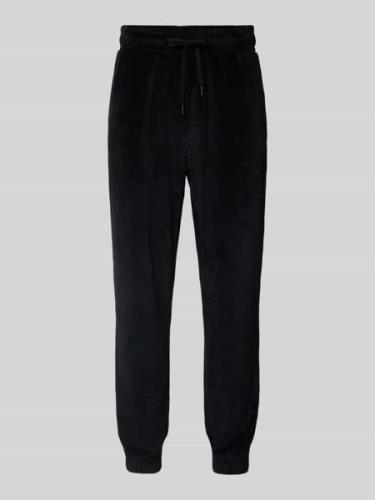 HUGO Tapered Fit Sweatpants mit Tunnelzug in Black, Größe L