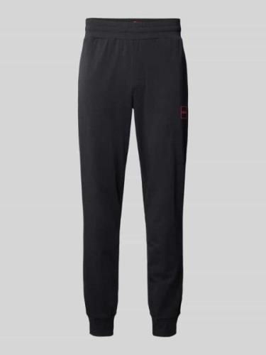 HUGO Slim Fit Sweatpants mit Label-Patch Modell 'Laze' in Black, Größe...