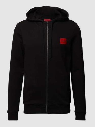 HUGO Sweatjacke aus Baumwolle Modell 'Daple212' in Black, Größe L