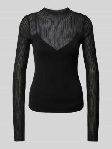 Gestuz Strickpullover mit V-Ausschnitt Modell 'Samea' in Black, Größe ...