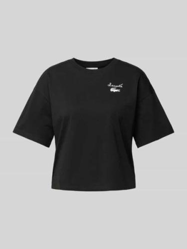 Lacoste Sport T-Shirt mit Label- und Logo-Print in Black, Größe 34