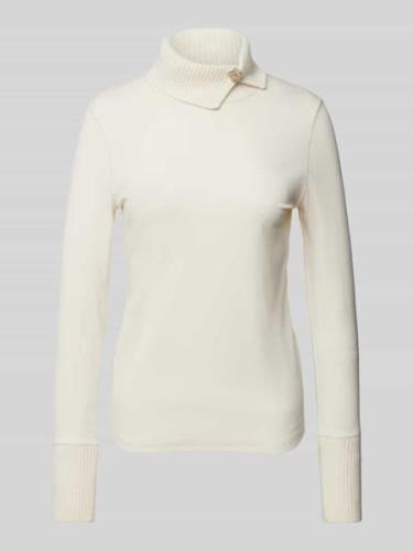 Marc Cain Strickpullover mit gerippten Abschlüssen in Offwhite, Größe ...