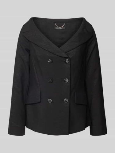 Marc Cain Blazer mit tiefem V-Ausschnitt in Black, Größe 36