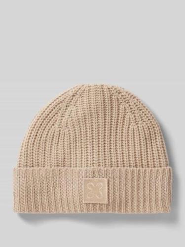 Codello Beanie mit breitem Umschlag in Beige, Größe 1