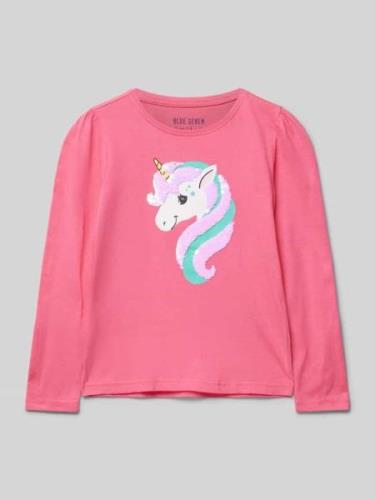 Blue Seven Longsleeve mit Rundhalsausschnitt in Pink, Größe 104