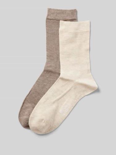 camano Socken mit Label-Detail Modell 'SILKY FEEL' in Beige, Größe 35-...