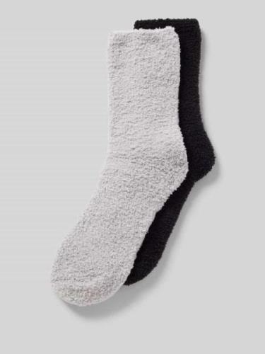 camano Plüschsocken im 2er-Pack in Black, Größe 35-38