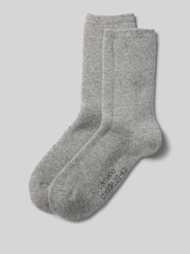 camano Socken mit Label-Schriftzug in Hellgrau, Größe 39-42