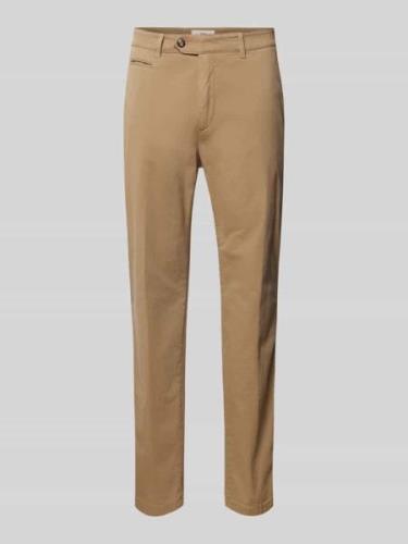 Brax Straight Leg Chino mit Paspeltasche Modell 'EVEREST' in Camel, Gr...