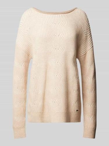 Brax Strickpullover mit U-Boot-Ausschnitt Modell 'LESLY' in Offwhite, ...