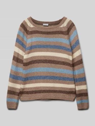 Name It Strickpullover mit Rundhalsausschnitt Modell 'SOMME' in Taupe,...