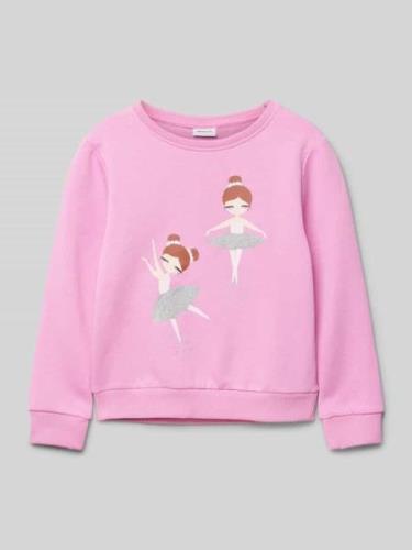 Name It Sweatshirt mit Motiv-Print Modell 'FOMIANA' in Rosa, Größe 116