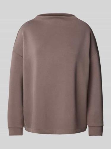 Fynch-Hatton Sweatshirt mit Stehkragen in Taupe, Größe L