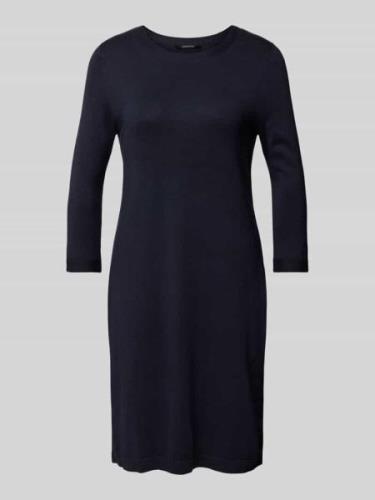 comma Knielanges Kleid mit 3/4-Arm in Marine, Größe 34