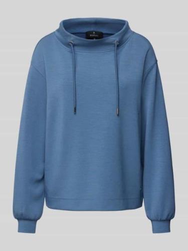 monari Sweatshirt mit Tunnelzug in Blau, Größe 36