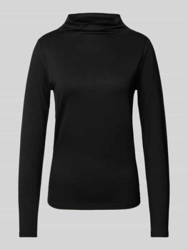 monari Regular Fit Longsleeve mit Stehkragen in Black, Größe 36