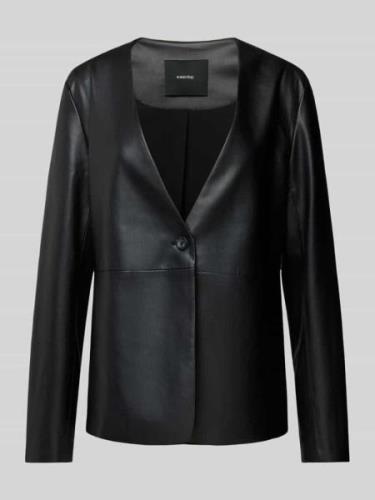 Someday Regular Fit Blazer in Leder-Optik Modell 'Noebe' in Black, Grö...