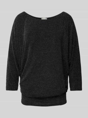 Apricot Regular Fit Blusenshirt mit Effektgarn Modell 'PARTY' in Black...