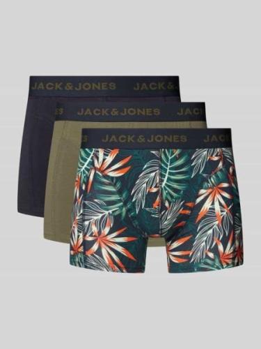 Jack & Jones Trunks mit Teilungsnähten Modell 'LOUI' im 3er-Pack in Kh...