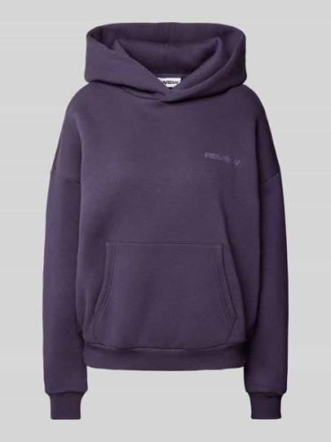 Review Hoodie mit Logo-Print in Purple, Größe L