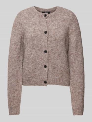 Vero Moda Regular Fit Strickjacke mit Wollanteil und Knopfleiste Model...