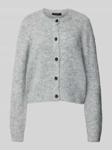 Vero Moda Regular Fit Strickjacke mit Wollanteil und Knopfleiste Model...