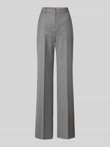 Max Mara Studio Straight Fit Stoffhose aus Schurwoll-Mix in Hellgrau, ...