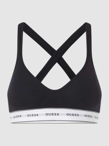 Guess Bustier mit Logo-Bund in Black, Größe XS