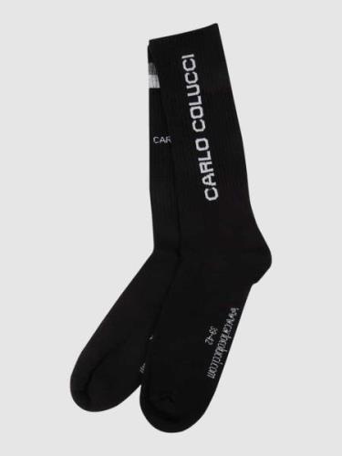 CARLO COLUCCI Socken mit Stretch-Anteil im 2er-Pack in Black, Größe 39...