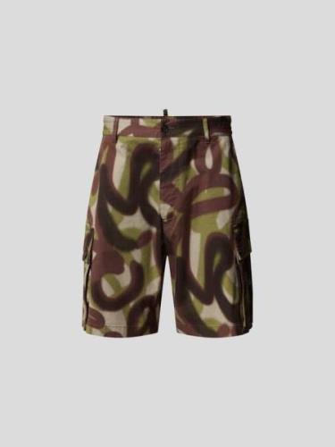 Dsquared2 Cargoshorts mit Camouflage-Muster in Beige, Größe 48