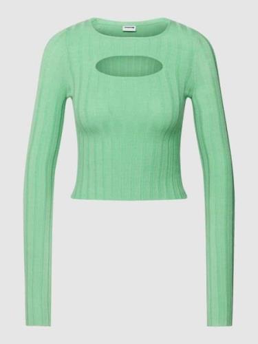 Noisy May Cropped Strickpullover mit Cut Out Modell 'FREY' in Mint, Gr...