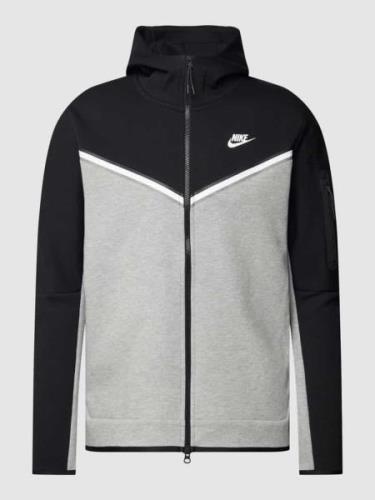 Nike Sweatjacke in Two-Tone-Machart in Silber Melange, Größe XL