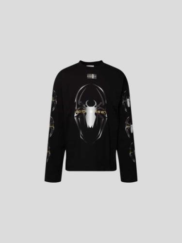 VTMNTS Longsleeve mit Motiv-Prints in Black, Größe S